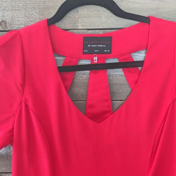 Dress Forum California Cage Back Little Red Dress - Picture 3 of 8